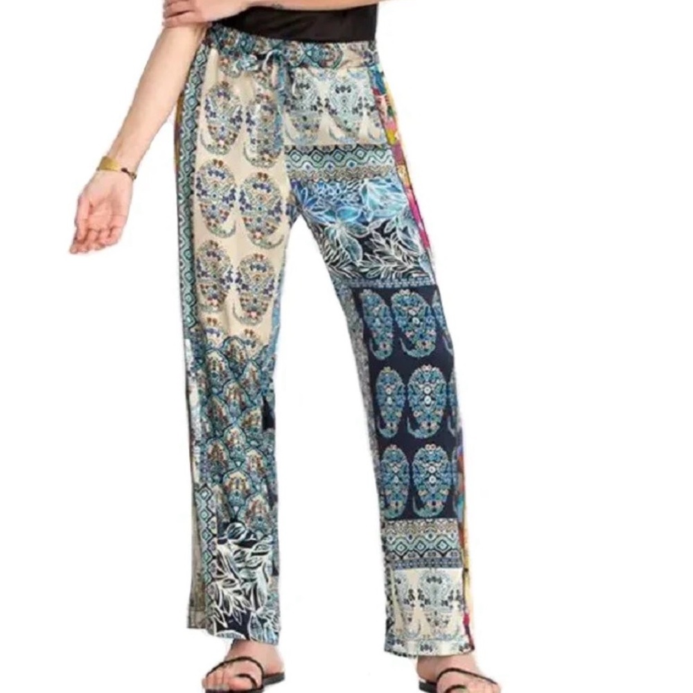 Johnny Was Womens  Carly Andromeda Silk-Blend Pant